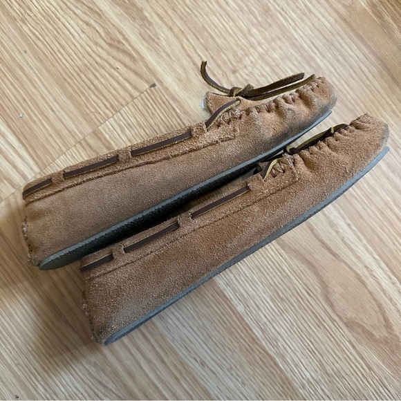 Minnetonka women’s Cally moccasin size 9 leather fur lined brown - Picture 4 of 7